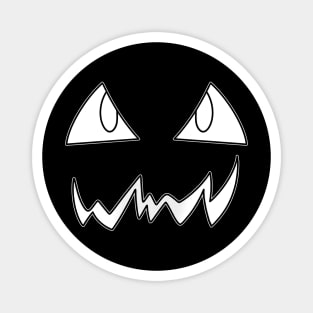 Jack O Lantern Face - Halloween Costume - Black White Line Art Magnet